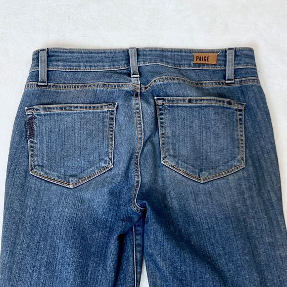 Paige Skinny Verdugo Ankle Jeans Size 25 Brady Destructed Medium Wash - Picture 5 of 8